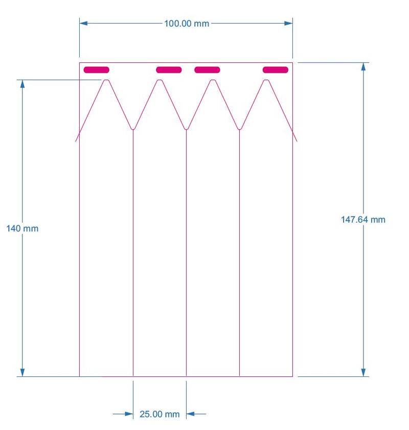 140mm x 25mm Stick-In Plant Tag - 300 Micron