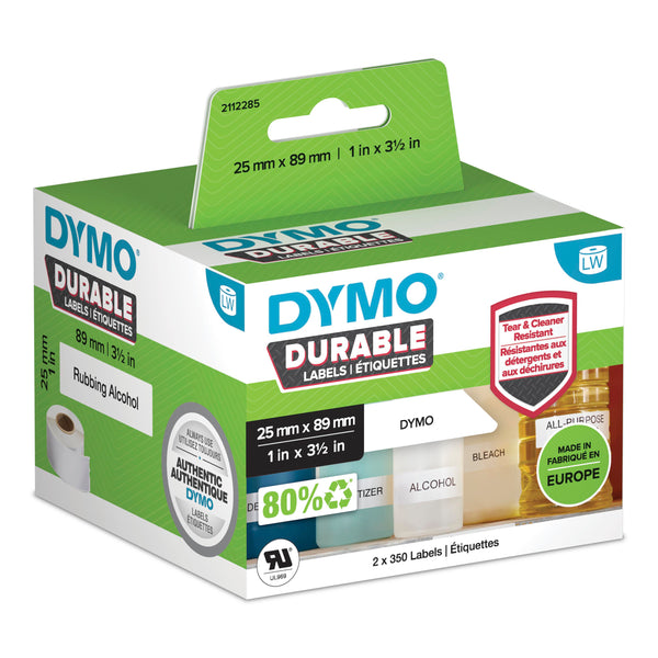 DYMO 2112285 LW Durable shelving label 25 x 89mm Black on White x 700