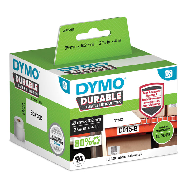 DYMO 2112290 LW Durable Shipping Labels 59mm x 102mm Black on White