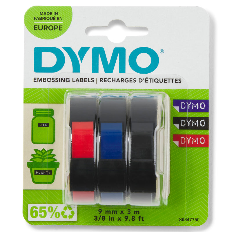 DYMO S0847750 Embossing Tape 3pk