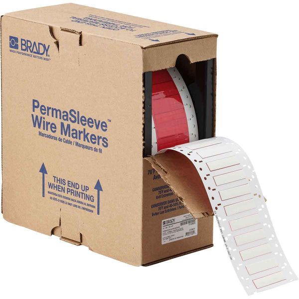 Brady PermaSleeve Wire Marking Sleeves 25.40 mm x 16.40 mm - 2HX-375-2-WT-2