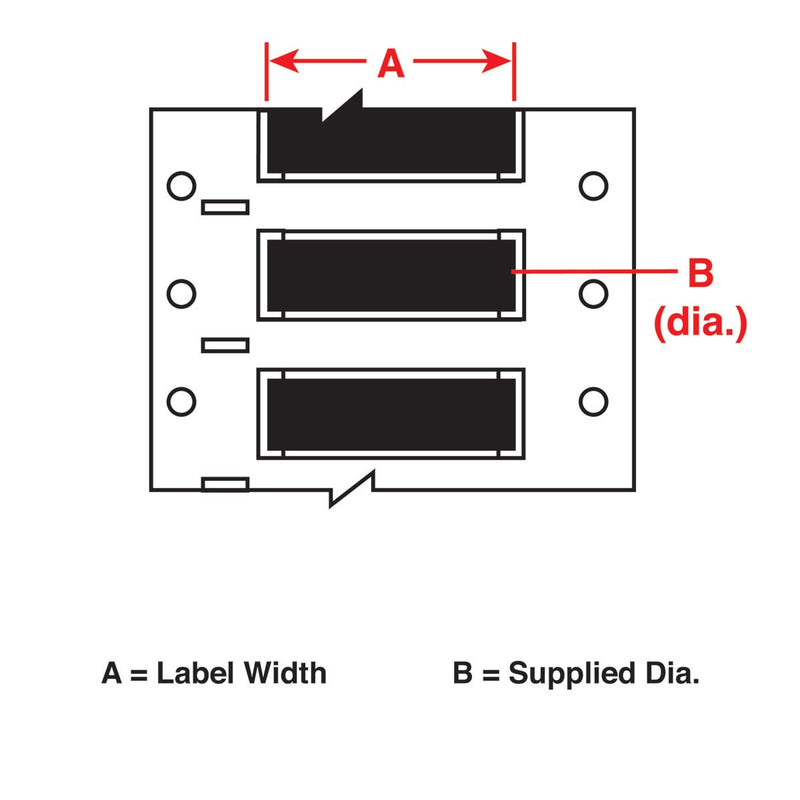 Brady PermaSleeve Wire Marking Sleeves 50.80 mm x 80.40 mm - 2HX-2000-2-BK