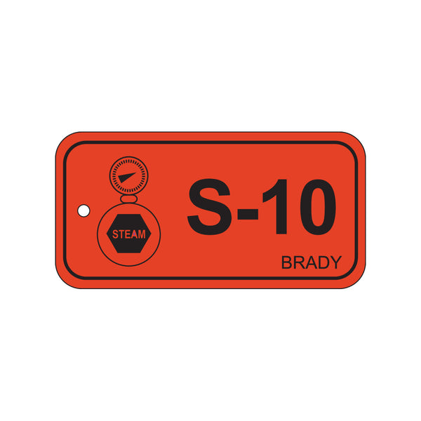 138765 Brady Energy Source Tag Steam S-10 75.00mm x 38.00mm