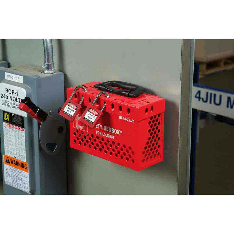 145579 - Brady Safety Redbox Group Lockout Box - Red 236.00mm x 155.00mm