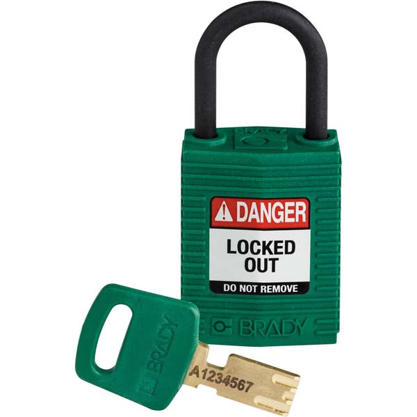 150182 Brady SafeKey Padlocks Green 33mm