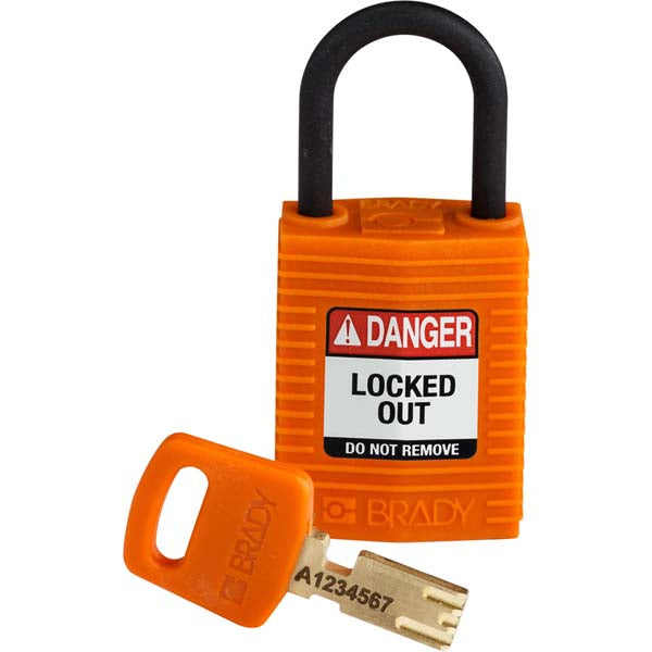 150185 Brady SafeKey Padlocks Orange 33mm