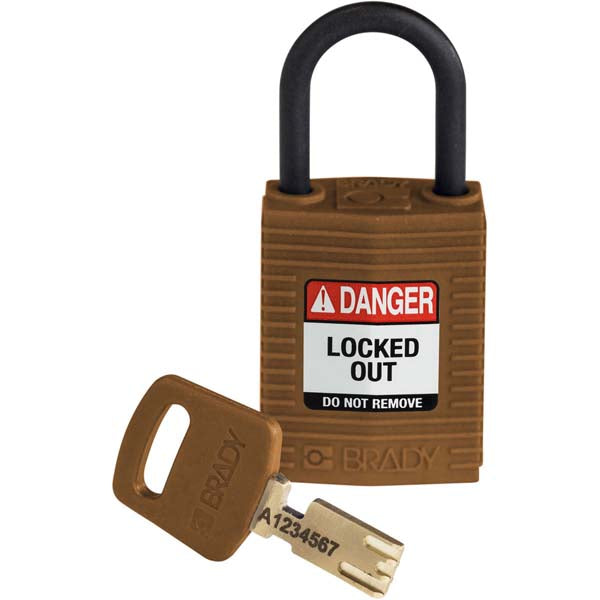 150187 Brady SafeKey Padlocks Brown 33mm