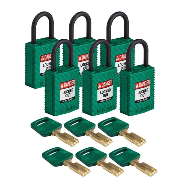 150209 Brady SafeKey Padlocks Green 33mm