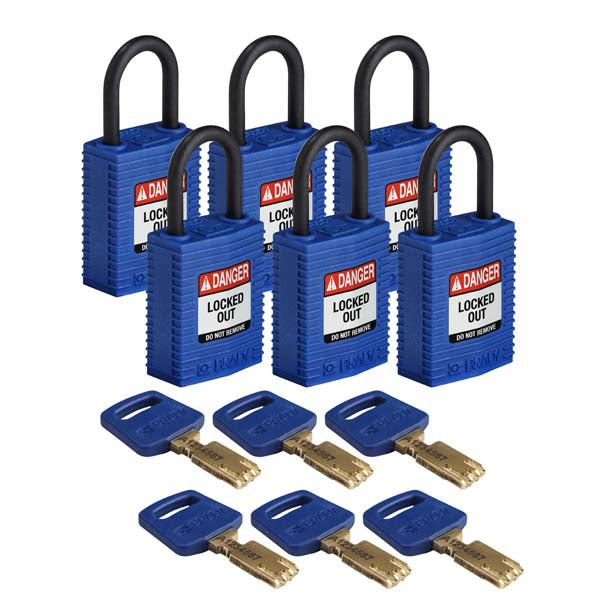 150210 Brady SafeKey Padlocks Blue 33mm