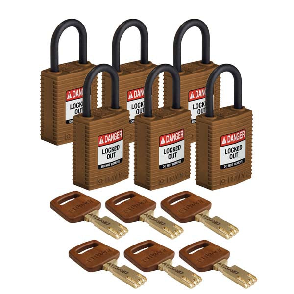 150214 Brady SafeKey Padlocks Brown 33mm