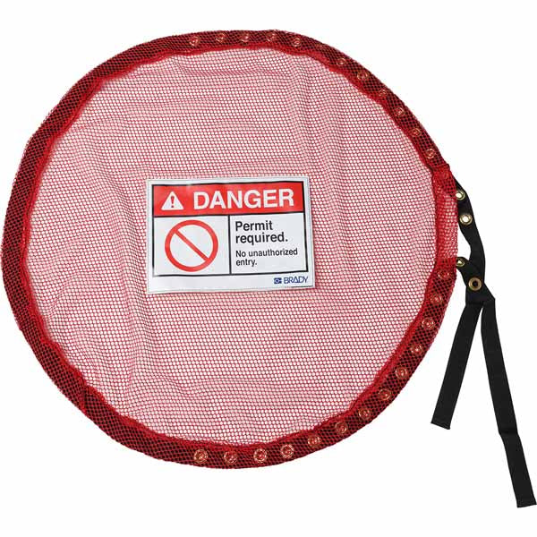 151082 Brady Lock Red Mesh Cover Permit Req Medium