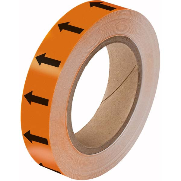 275104 Brady Orange with Black Directional Arrow Tape