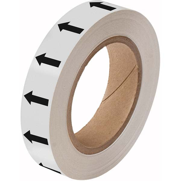 275105 Brady White with Black Directional Arrow Tape