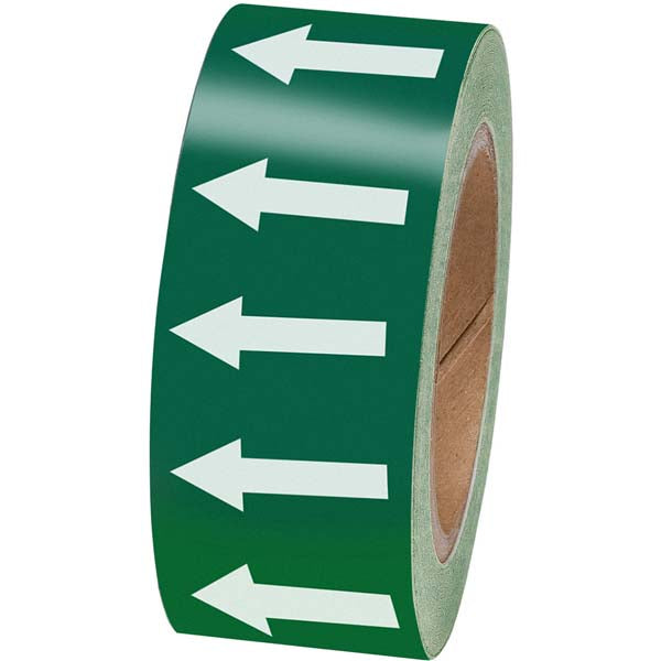 275113 Brady Green with White Directional Arrow Tape