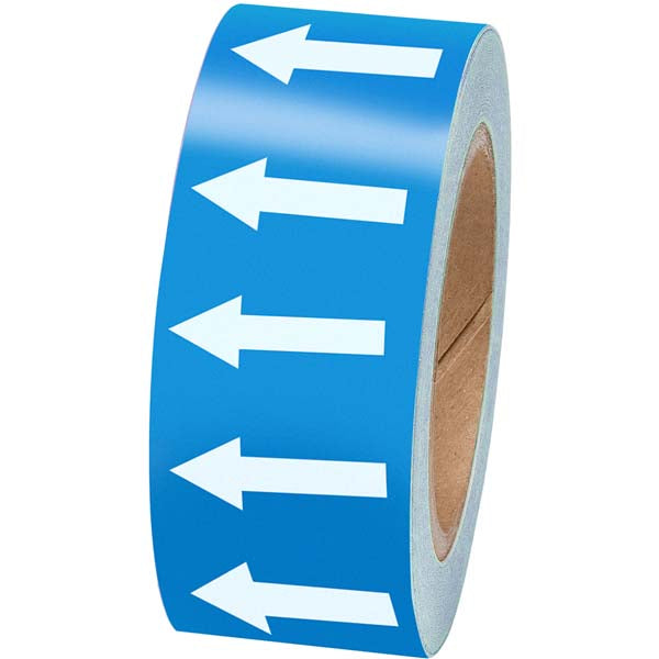 275115 Brady Blue with White Directional Arrow Tape