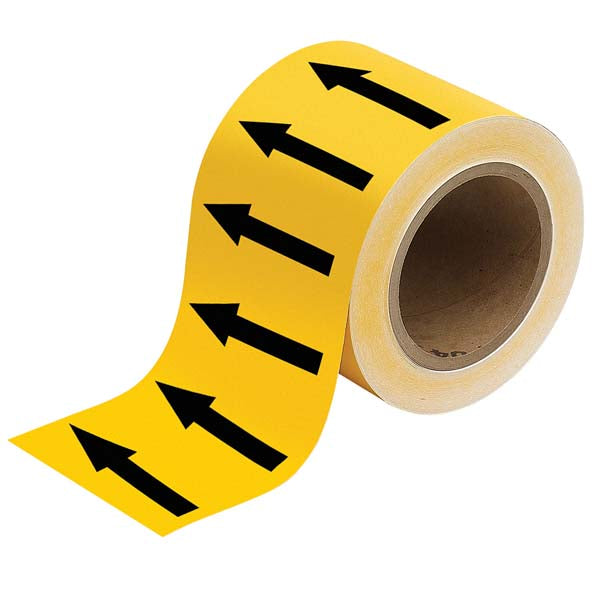 275124 Brady Yellow with Black Directional Arrow Tape