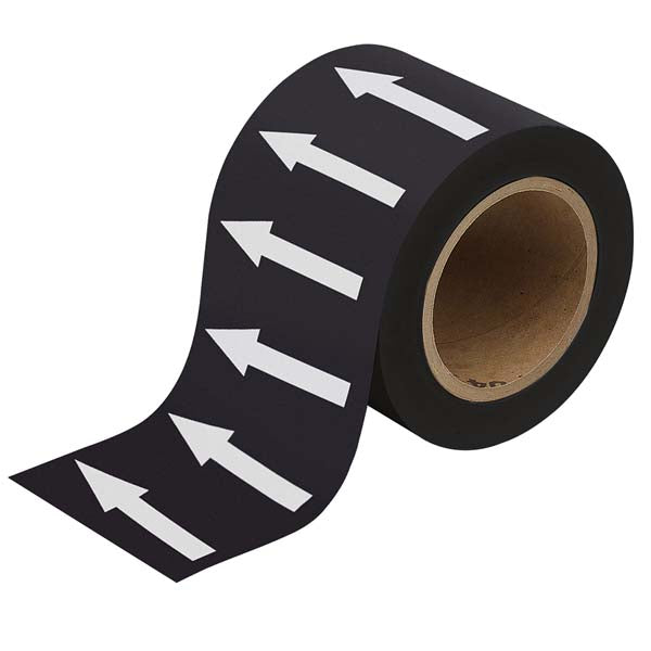 275133 Brady Black with White Directional Arrow Tape