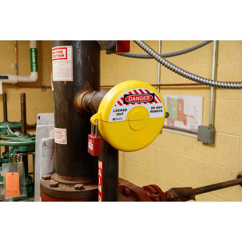 065591 - Brady Gate Valve Lockouts 2.5-5 Yellow