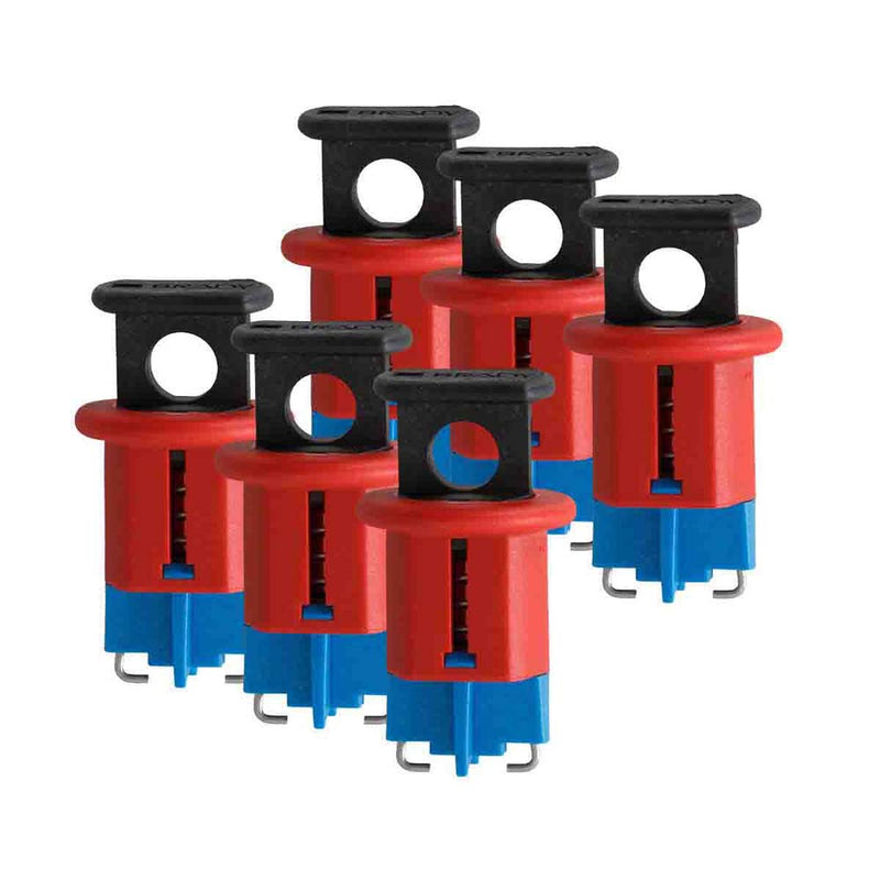 090848 - Brady Miniature Circuit Breaker Lockouts Pin-In Standard 6 Pack