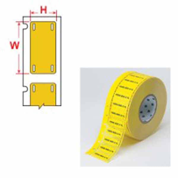 BM71R-1-7599-Brady BMP 71 Yellow Rapido Wire Marking Sleeves - 22.9 x 5.2 - Labelzone