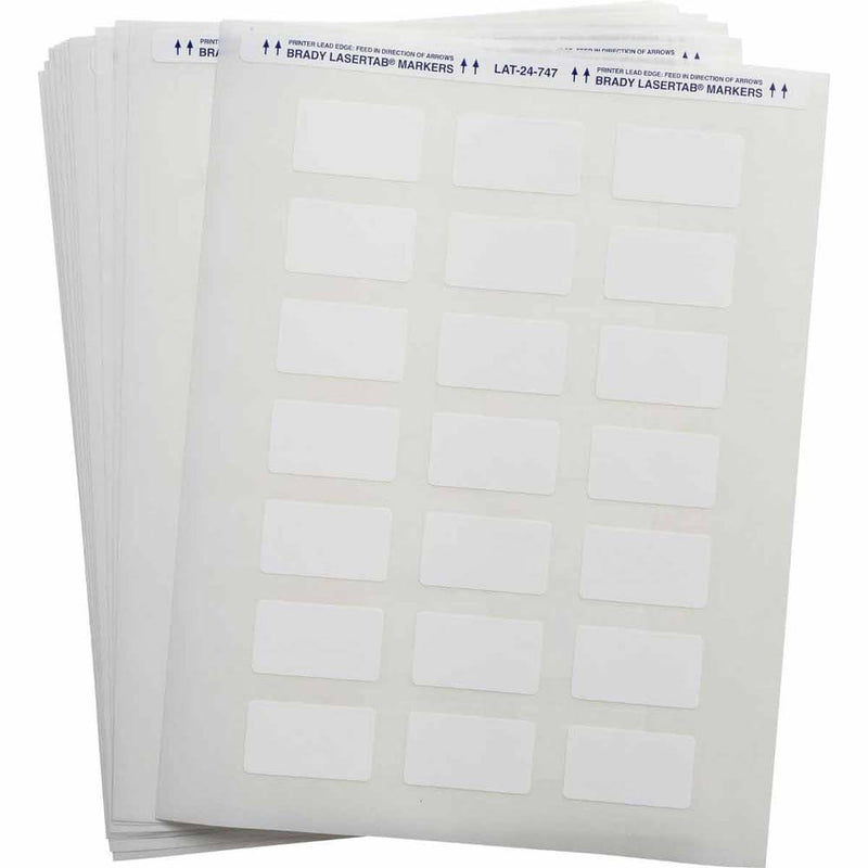 Brady LaserTab Laser Printable Labels 44.45 mm x 25.40 mm - LAT-24-747-1