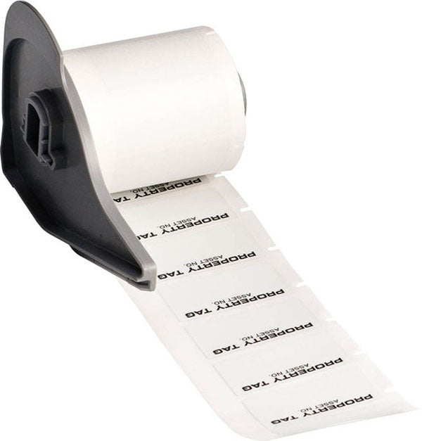 M71-35-428-PROP BMP71 Labels Black on Silver Matt Metallised Polyester - Labelzone