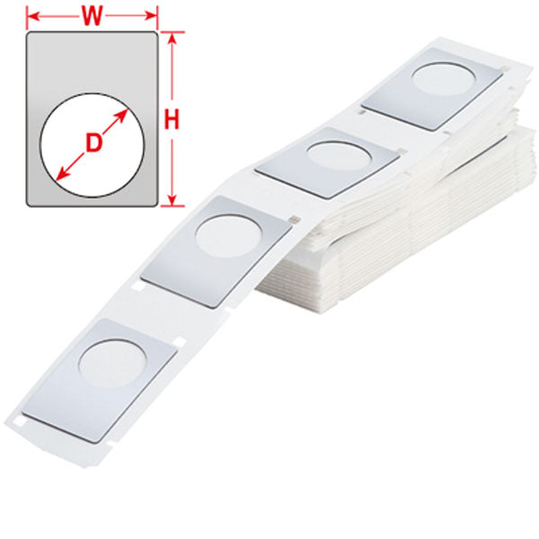 M71EP-5-7593-SL Engraved Plate Replacement labels for BMP71 Printer Silver Gloss Polyethylene-Foam Laminate - Labelzone