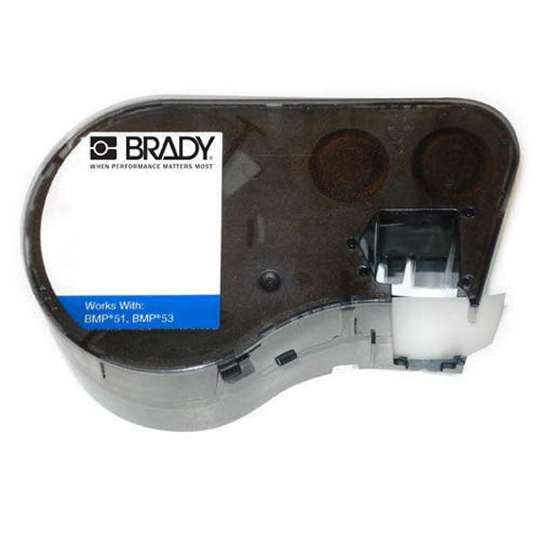 MC-1000-595-WT-BK Brady Indoor-Outdoor Vinyl Black on White For BMP51-BMP53 Printers - Labelzone