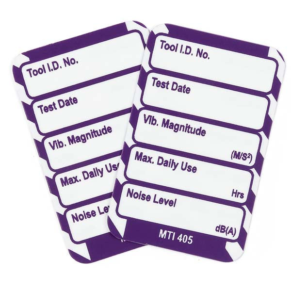 Brady Scafftag Microtag Inserts Vibration Noise Level White on Purple 30mm x 47mm