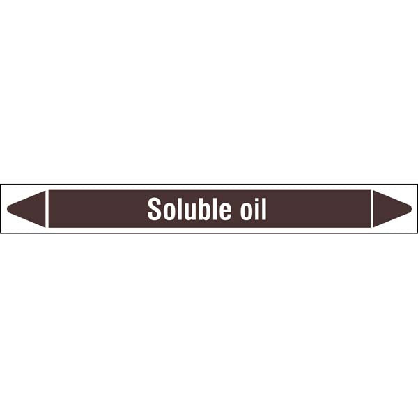 N008145 Brady White on Brown Soluble oil Clp Pipe Marker On Roll