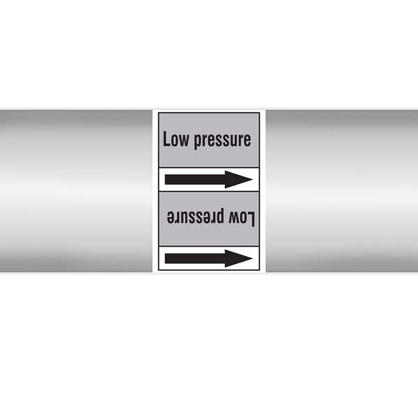 N009436 Brady Black on Grey Low pressure Clp Pipe Marker On Roll