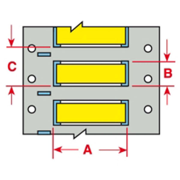 PS-1000-2-YL - Brady Permasleeve for THT printers 50.80mm x 42.16mm