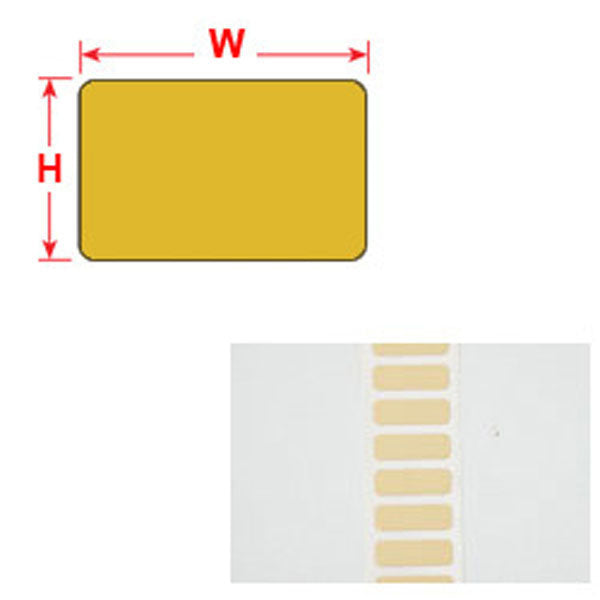 THT-51-724-10 Brady Polyimide Labels Amber 6.35mm x 25.40mm